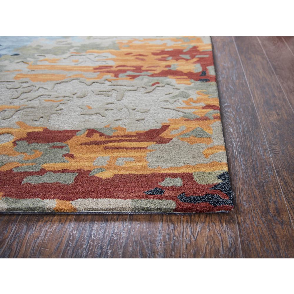 Hand Tufted Cut & Loop Pile Wool/ Viscose Rug, 5' x 8'. Picture 3