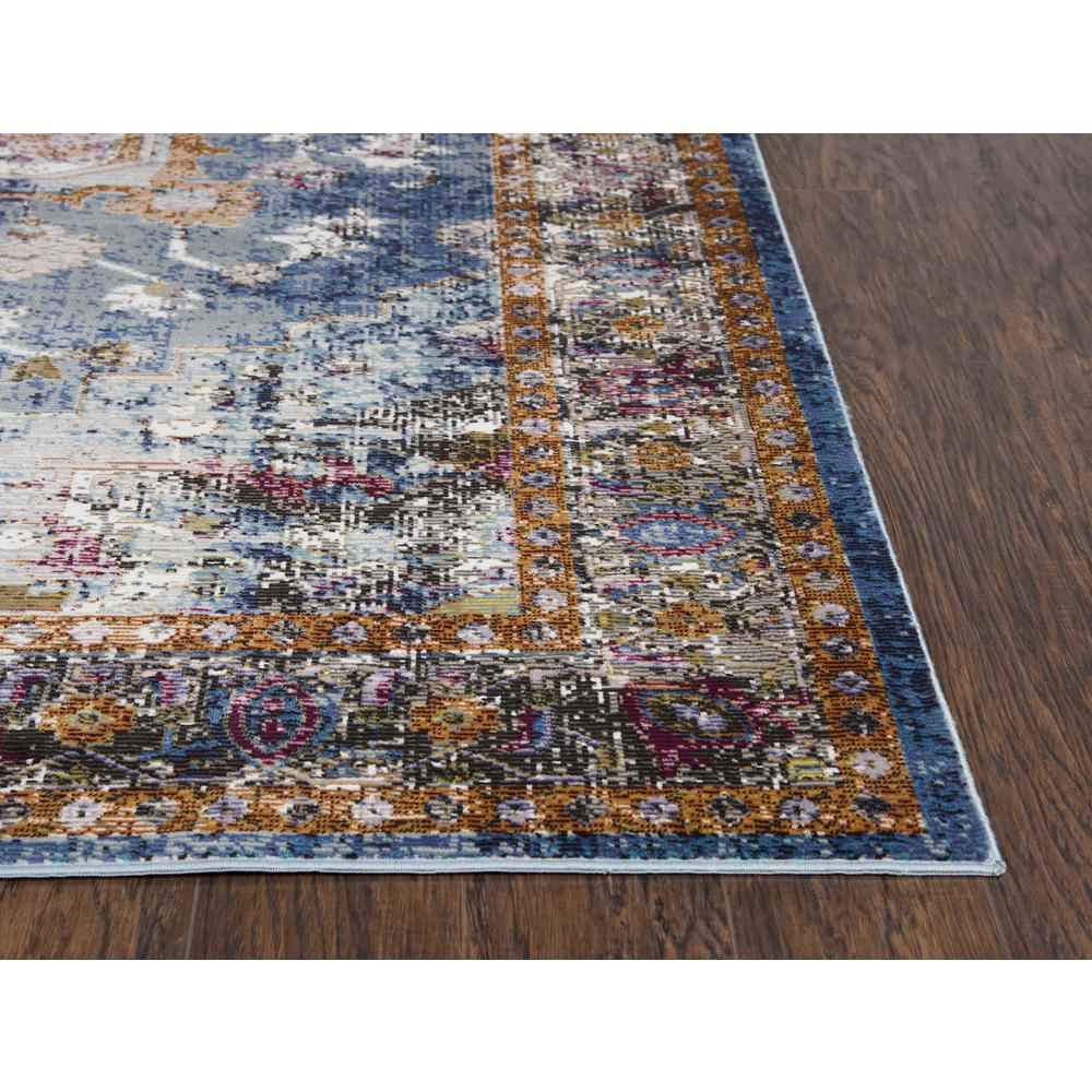 Morocco Blue 5' x 7' Power-Loomed Rug- MR1001. The main picture.