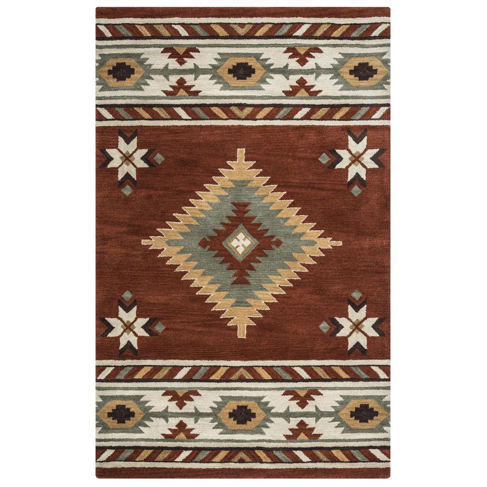 Hand Tufted Cut Pile Wool Rug, 3' x 5'. Picture 1