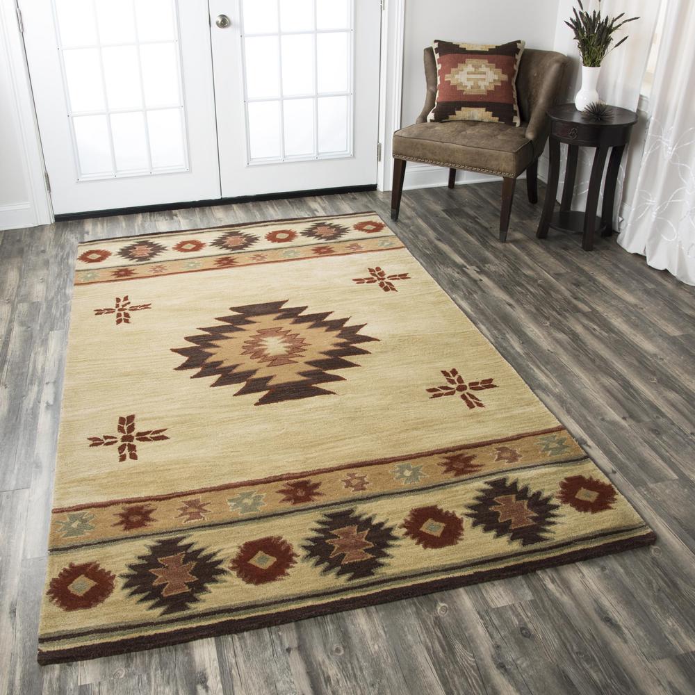 Hand Tufted Cut Pile Wool Rug, 12' x 15'. Picture 2