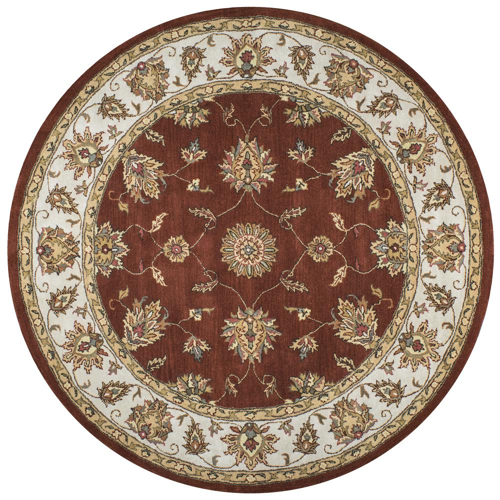 Sareena Red 8' Round Hand-Tufted Rug- SE1002. Picture 6