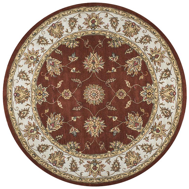 Sareena Red 8' Round Hand-Tufted Rug- SE1002. Picture 13