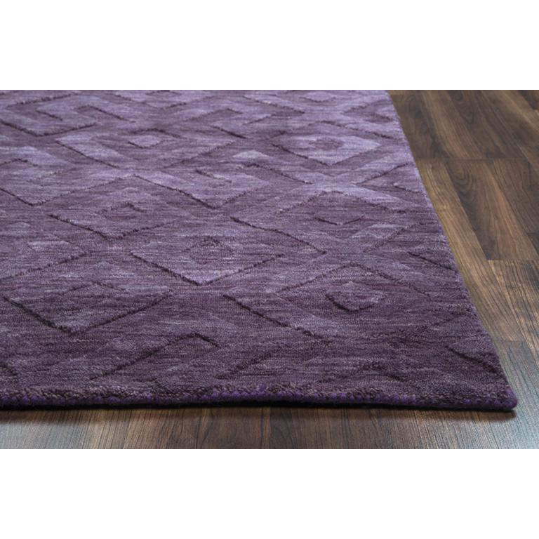 Technique Purple 8' Round Hand Loomed Rug- TC8267. Picture 8