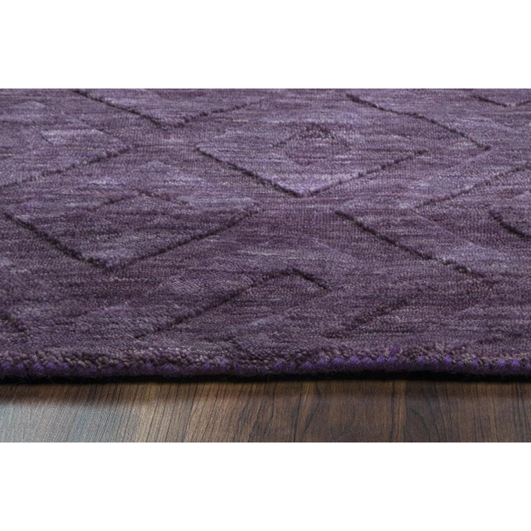Technique Purple 8' Round Hand Loomed Rug- TC8267. Picture 11