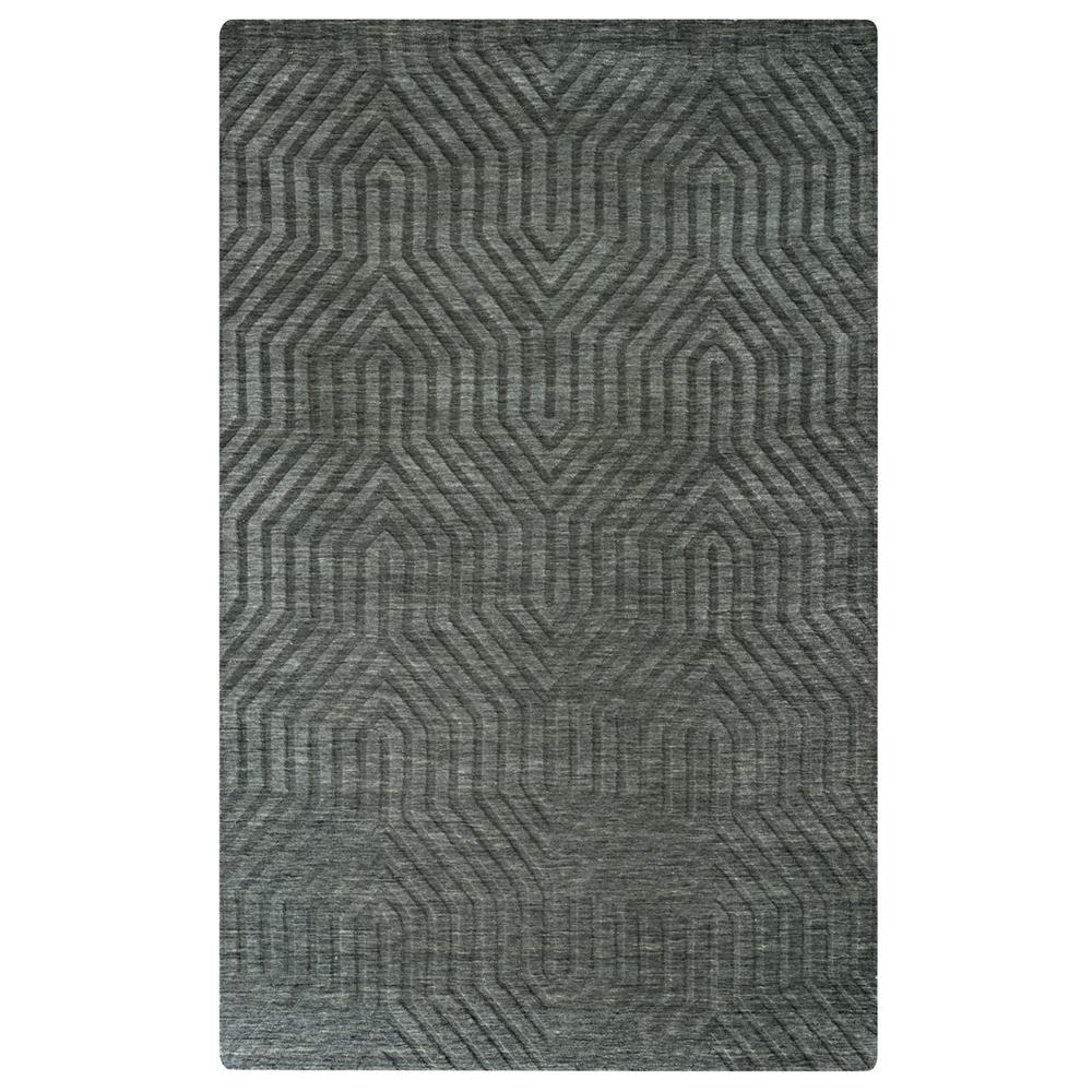 Technique Gray 8' Round Hand Loomed Rug- TC8574. Picture 10