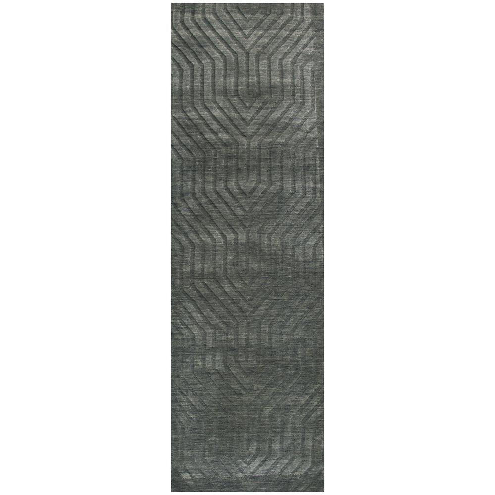 Technique Gray 8' Round Hand Loomed Rug- TC8574. Picture 14