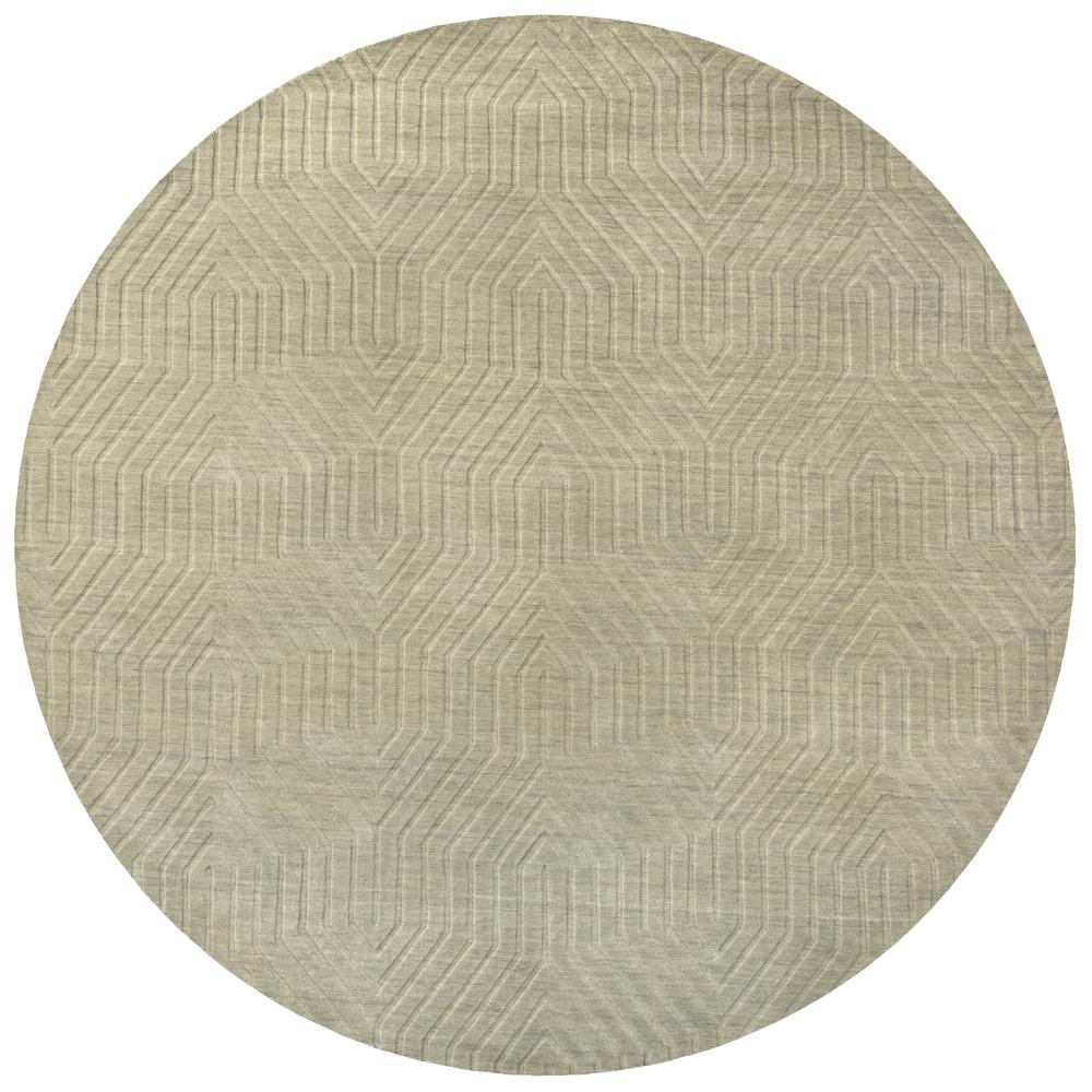 Technique Neutral 8' Round Hand Loomed Rug- TC8580. Picture 6