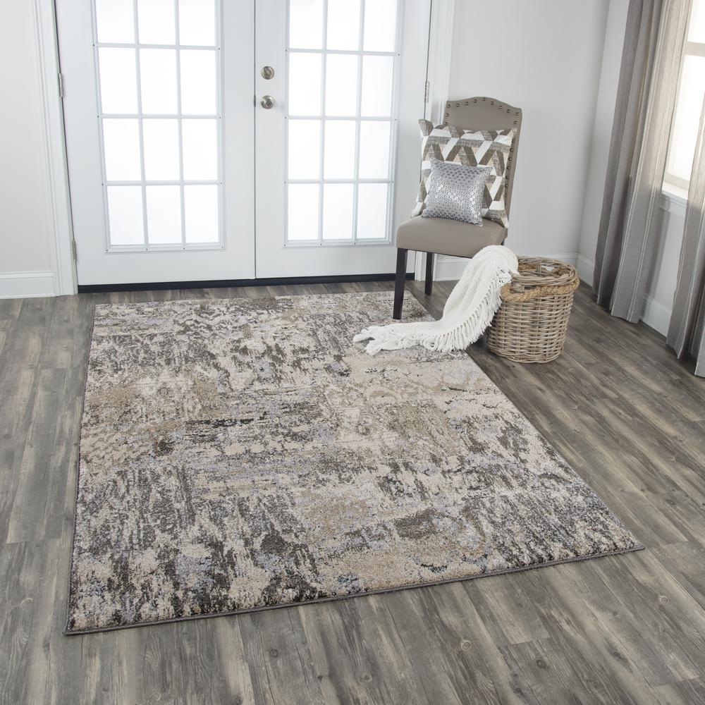 Venice Neutral 6'7" x 9'6" Power-Loomed Rug- VI1005. Picture 6