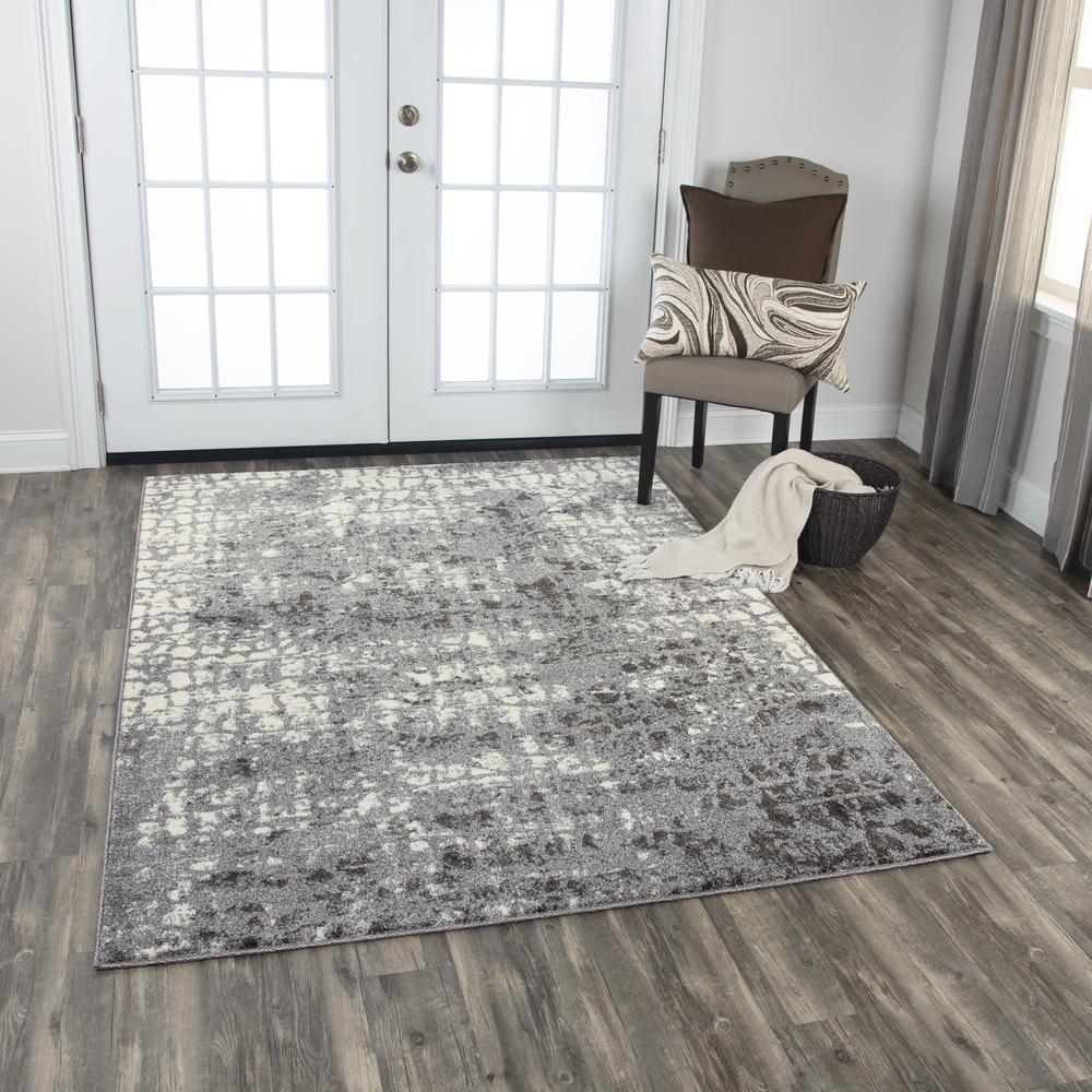 Venice Neutral 6'7" x 9'6" Power-Loomed Rug- VI1009. Picture 6