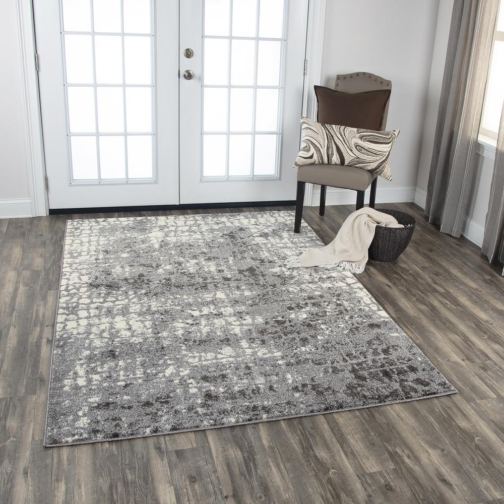 Venice Neutral 6'7" x 9'6" Power-Loomed Rug- VI1009. Picture 12