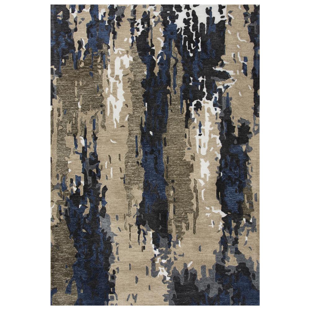 Vivid Blue 7'6"X9'6" Hand-Tufted Rug- VVD101. Picture 4