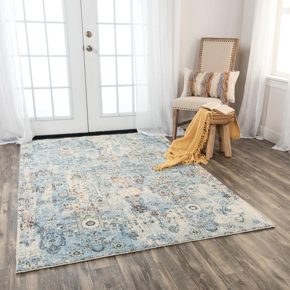 Infinity Blue 5' x 8' Hybrid  Rug- 008107. Picture 6