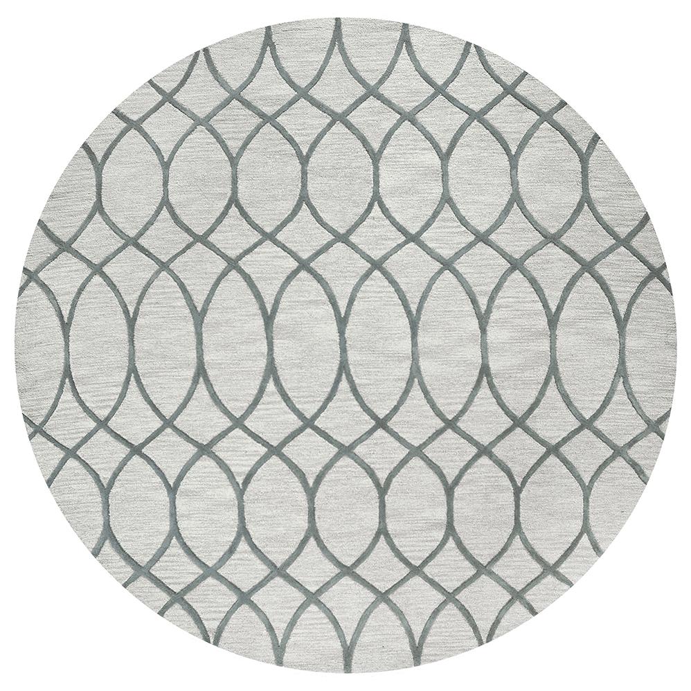 Berlin Neutral 10' Round Hand-Tufted Rug- BN1002. Picture 15