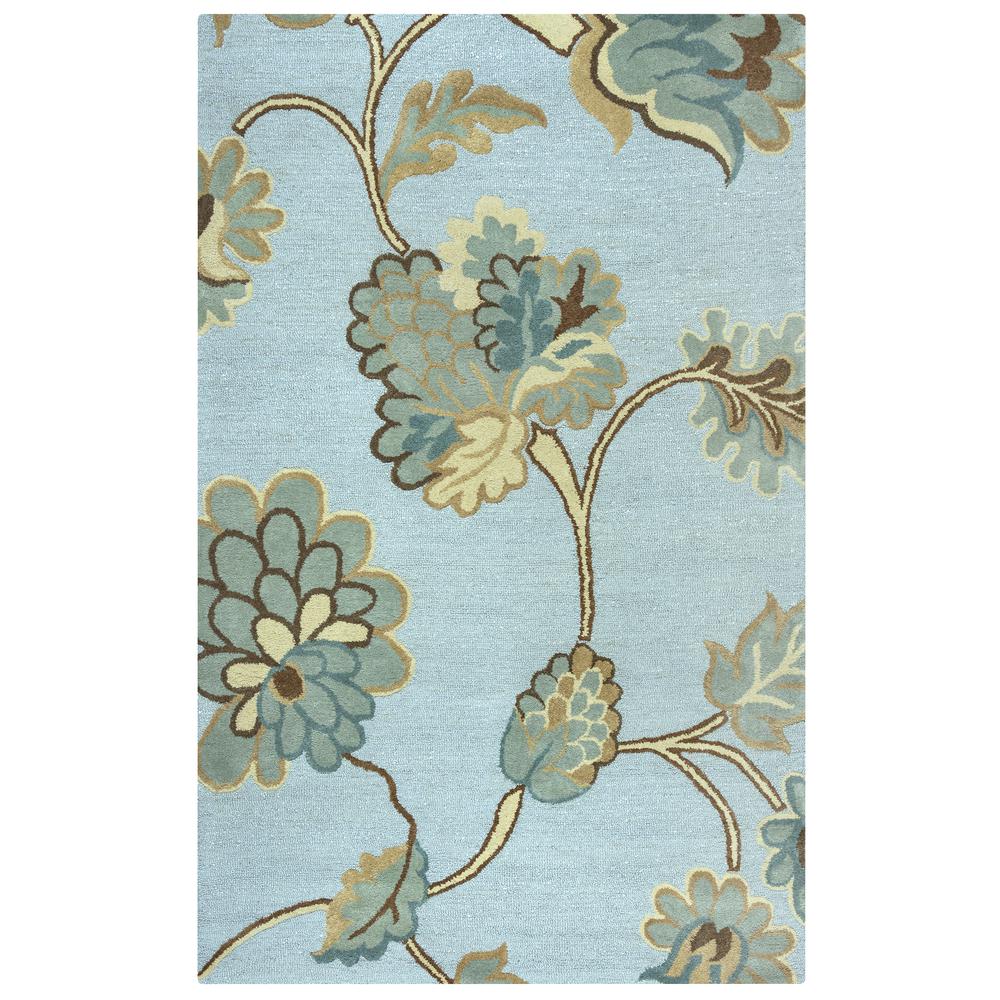 Charming Blue 5' x 8' Hand-Tufted Rug- CM1002. Picture 4