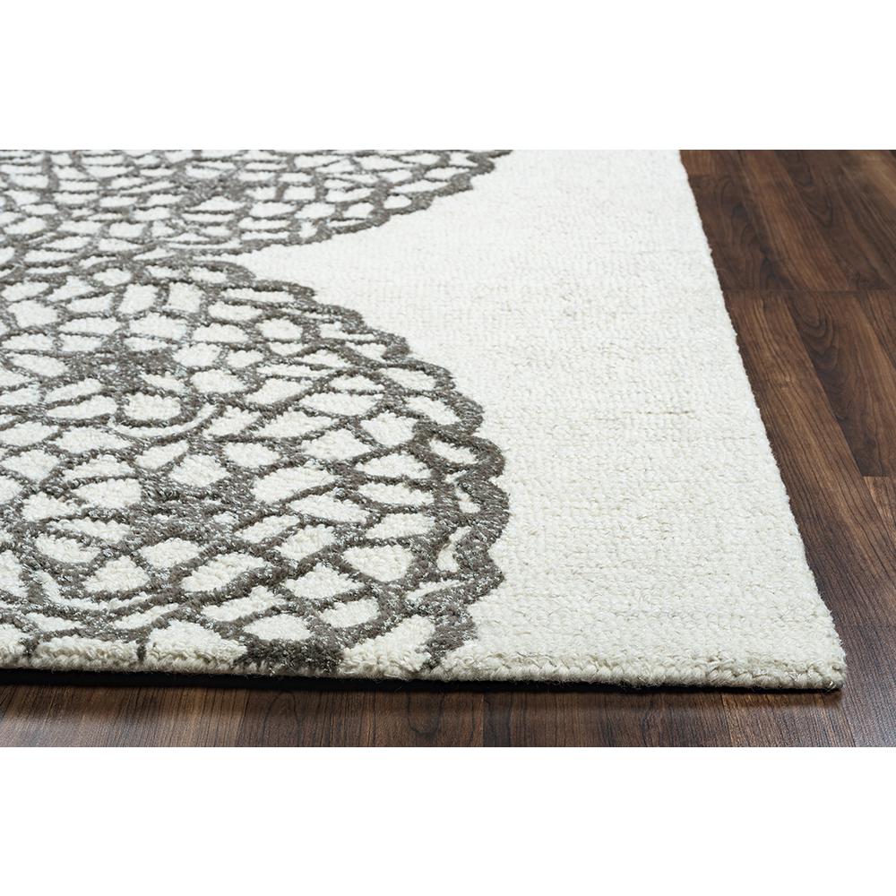 Charming Gray 10' Round Hand-Tufted Rug- CM1005. Picture 10