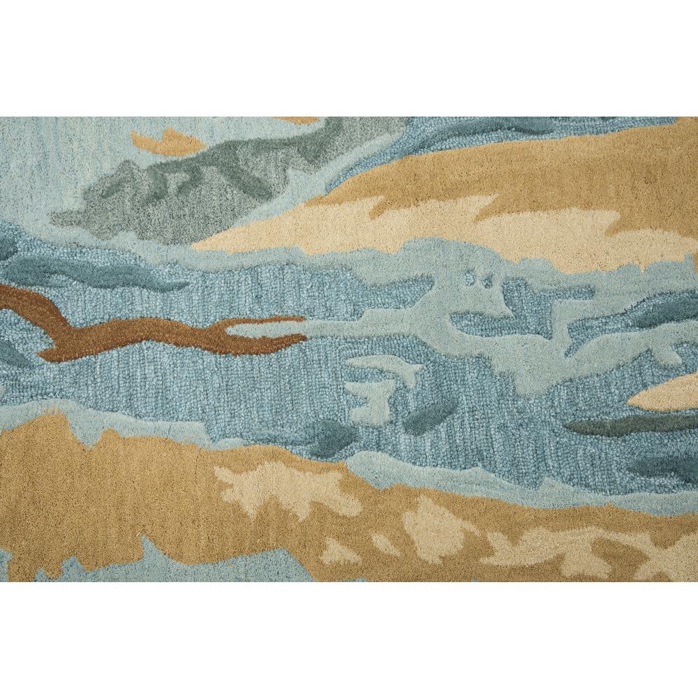 Flare Blue 5' x 8' Hand-Tufted Rug- FR1001. Picture 2