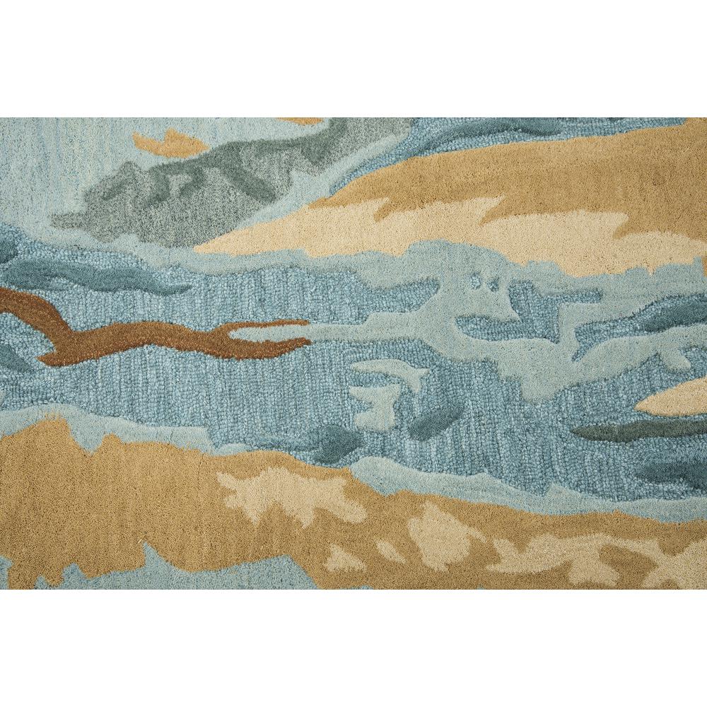 Flare Blue 5' x 8' Hand-Tufted Rug- FR1001. Picture 9