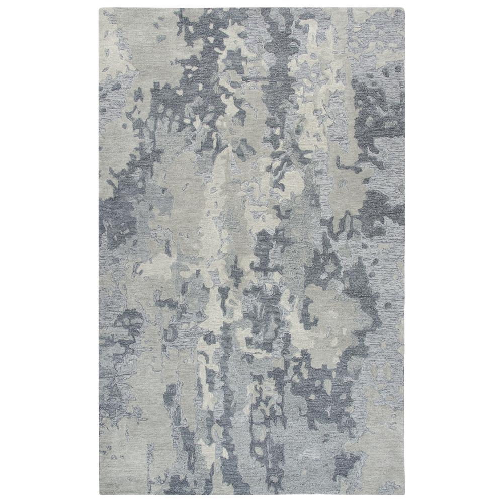 Flare Gray 5' x 8' Hand-Tufted Rug- FR1006. Picture 4