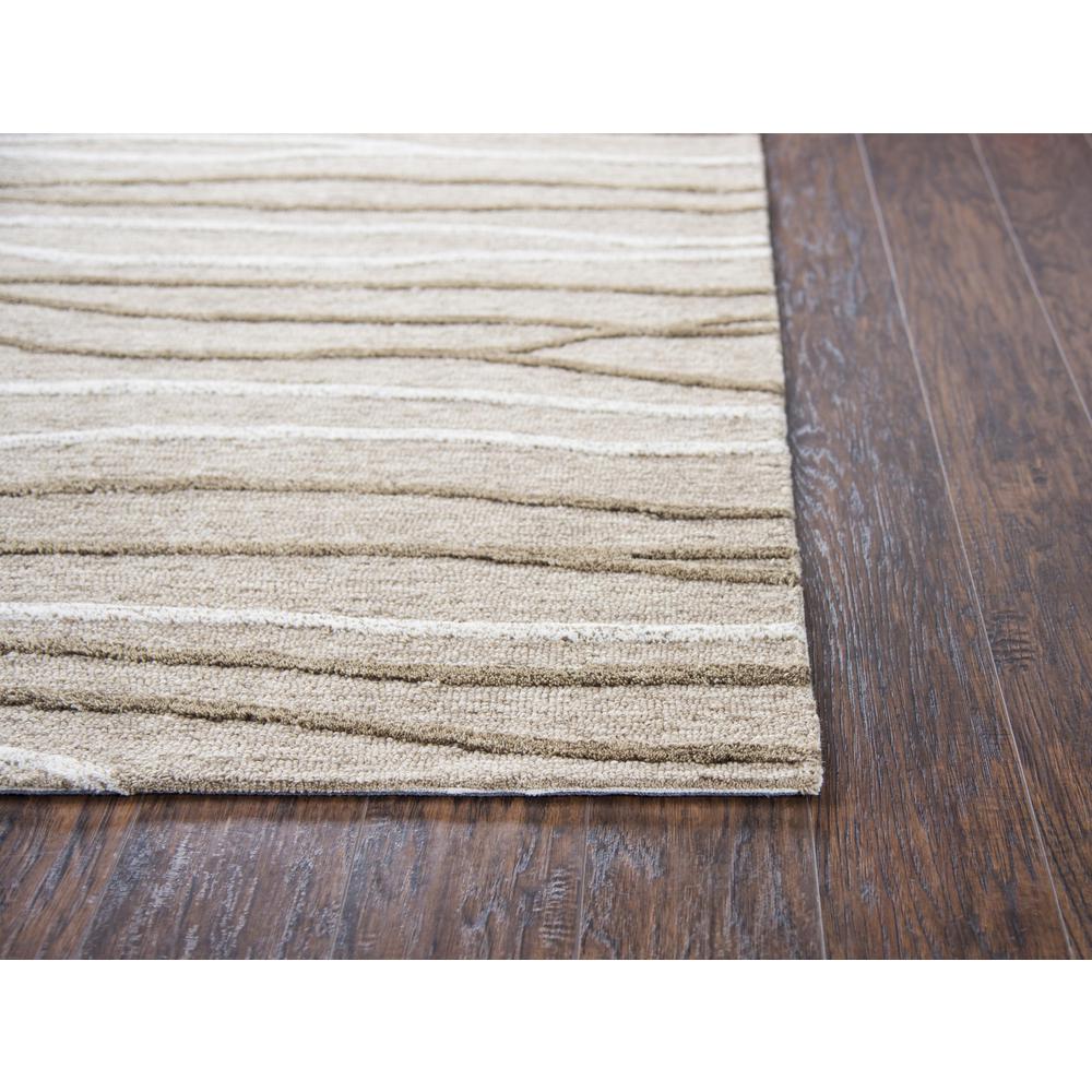 Hand Tufted Cut & Loop Pile Wool Rug, 8' x 10'. Picture 3