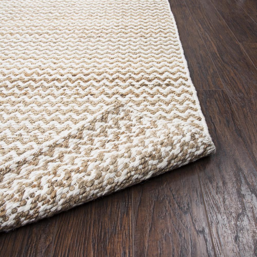 Hand Woven Flat Weave Pile Jute/ Wool Rug, 3' x 5'. Picture 2