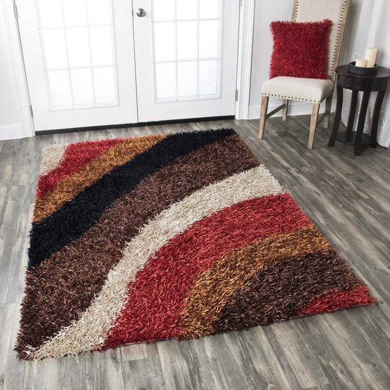 Kempton Red 8' x 10' Tufted Rug- KM2322. Picture 2