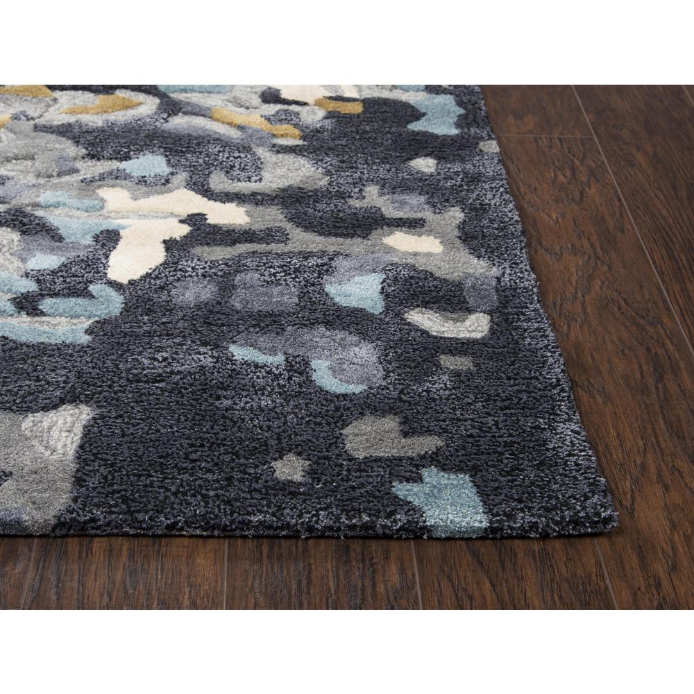 Hand Tufted Cut & Loop Pile Wool/ Viscose Rug, 8' x 10'. Picture 3