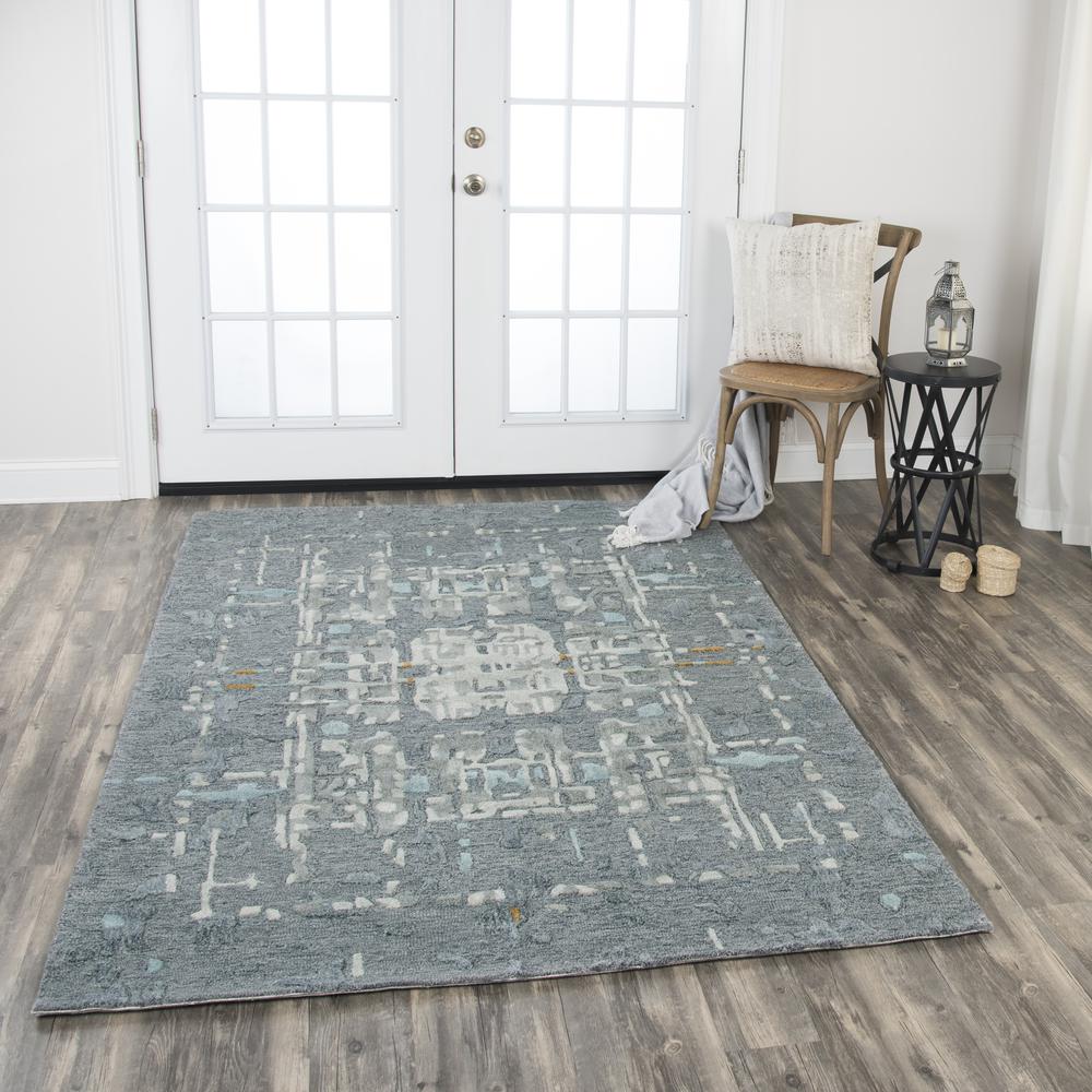 Lapis Gray 5' x 8' Hand-Tufted Rug- LP1006. Picture 6