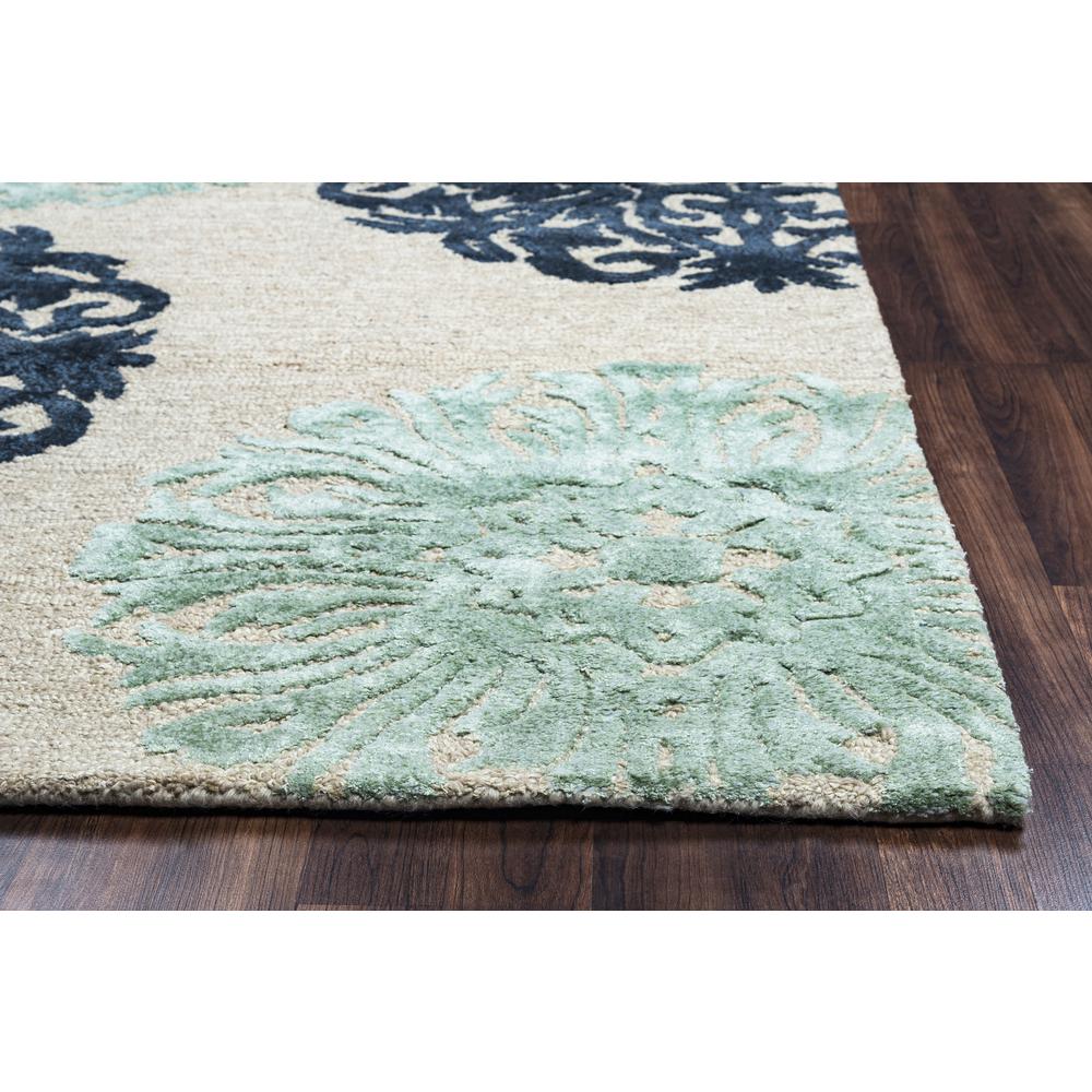 Milan Blue 2'6" x 8' Hand-Tufted Rug- ML1010. Picture 4