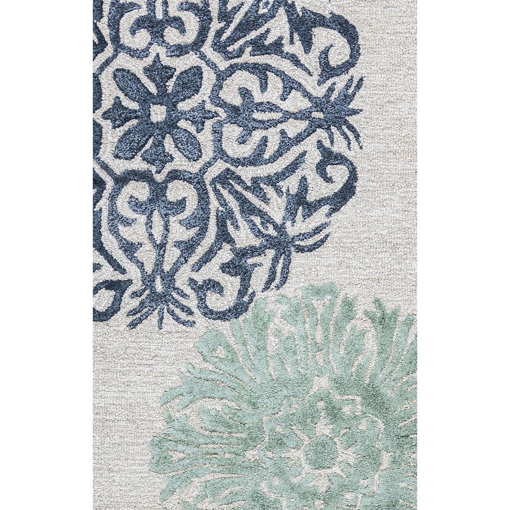 Milan Blue 2'6" x 8' Hand-Tufted Rug- ML1010. Picture 5