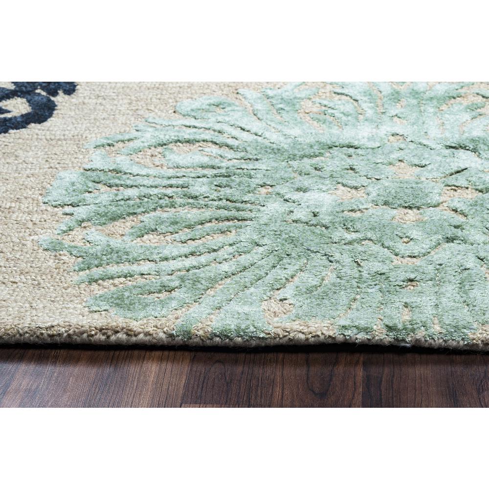 Milan Blue 2'6" x 8' Hand-Tufted Rug- ML1010. Picture 6