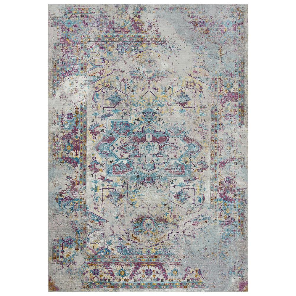 Morocco Blue 3'11" x 5'6" Power-Loomed Rug- MR1000. Picture 10