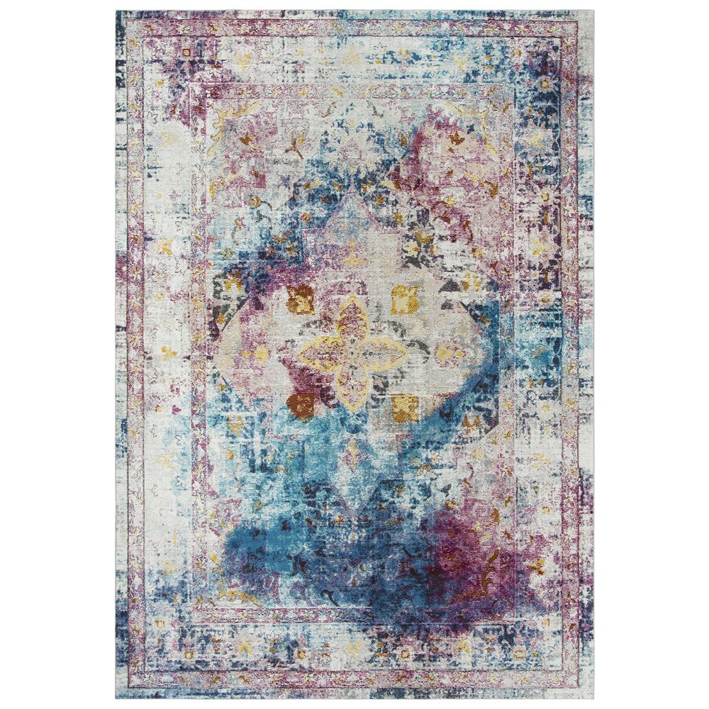 Morocco Blue 3'11" x 5'6" Power-Loomed Rug- MR1003. Picture 10