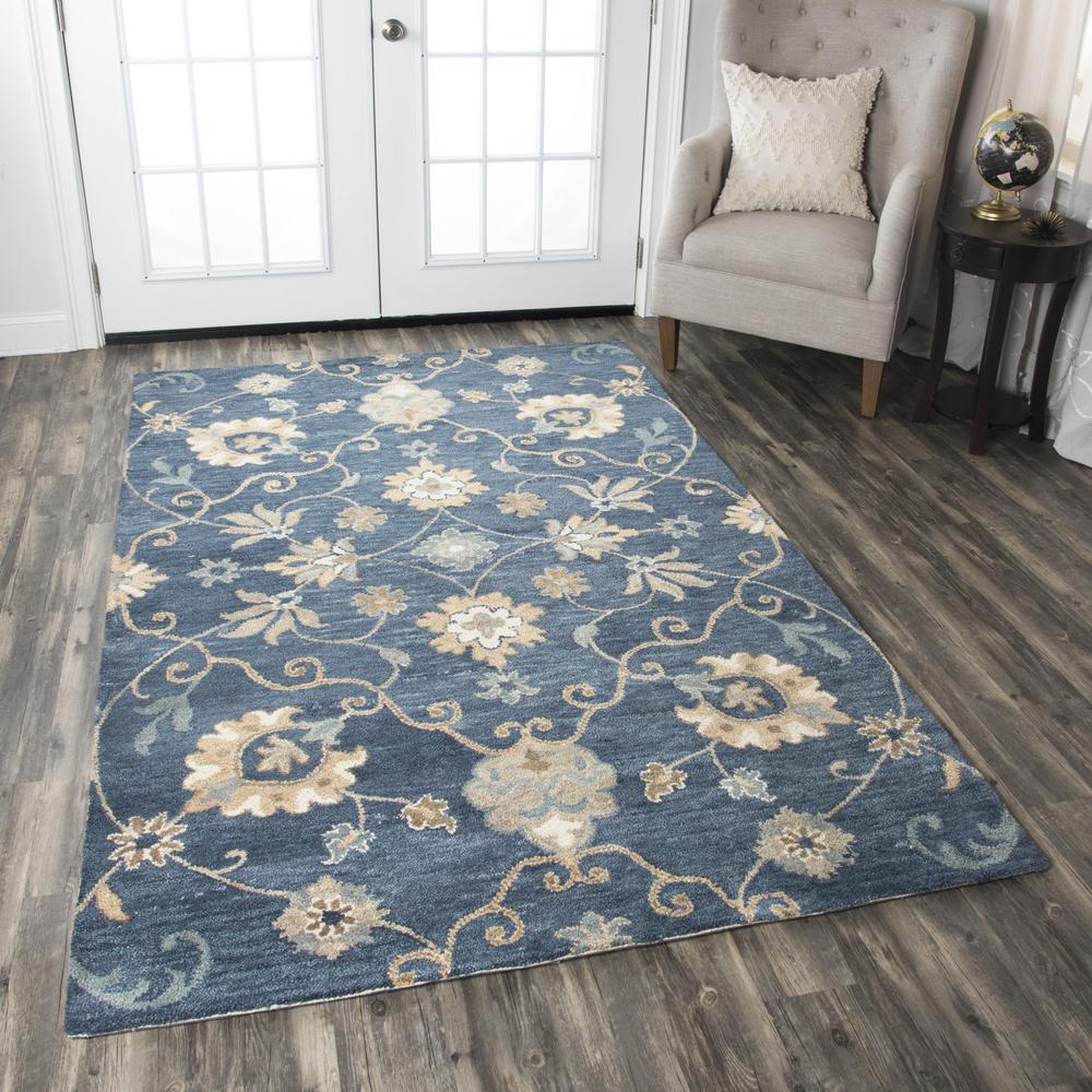 Hand Tufted Cut Pile Wool Rug, 2'6" x 10'. Picture 2