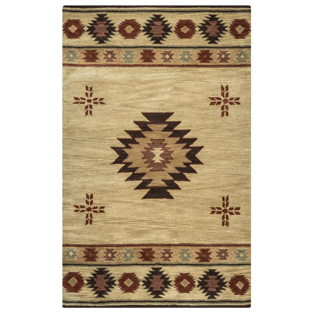 Hand Tufted Cut Pile Wool Rug, 5' x 8'. Picture 1