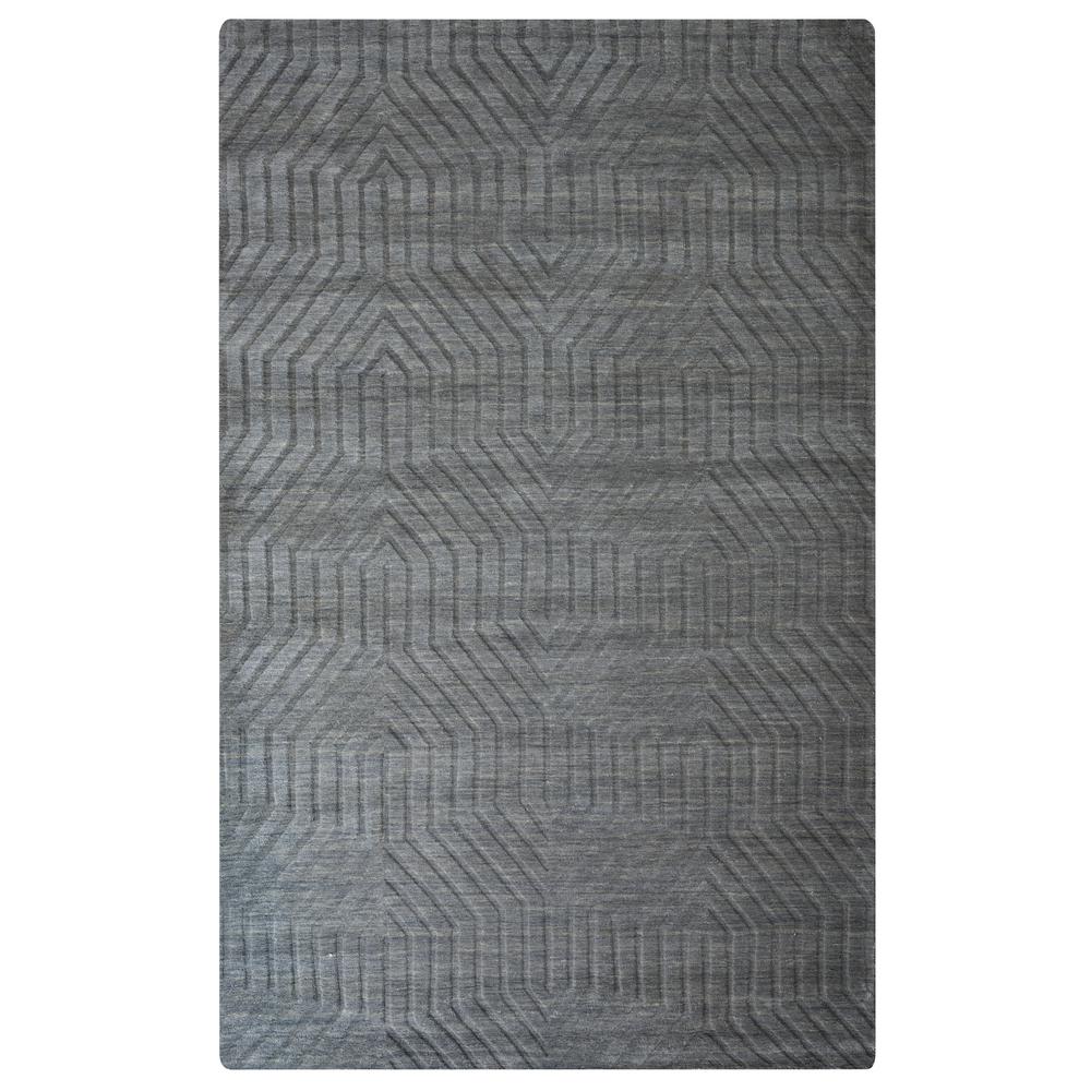 Technique Gray 5' x 8' Hand Loomed Rug- TC8578. Picture 3