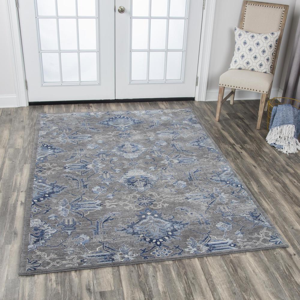 Hybrid Cut Pile Wool Rug, 5' x 8'. Picture 2