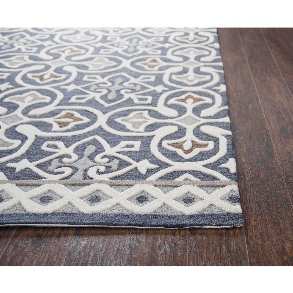 Lavine Blue 2'6" x 8' Hand-Tufted Rug- LV1001. Picture 1