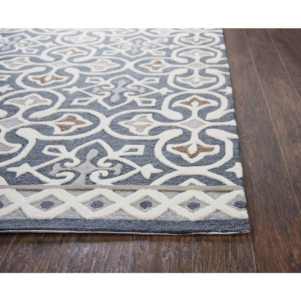 Lavine Blue 2'6" x 8' Hand-Tufted Rug- LV1001. Picture 8