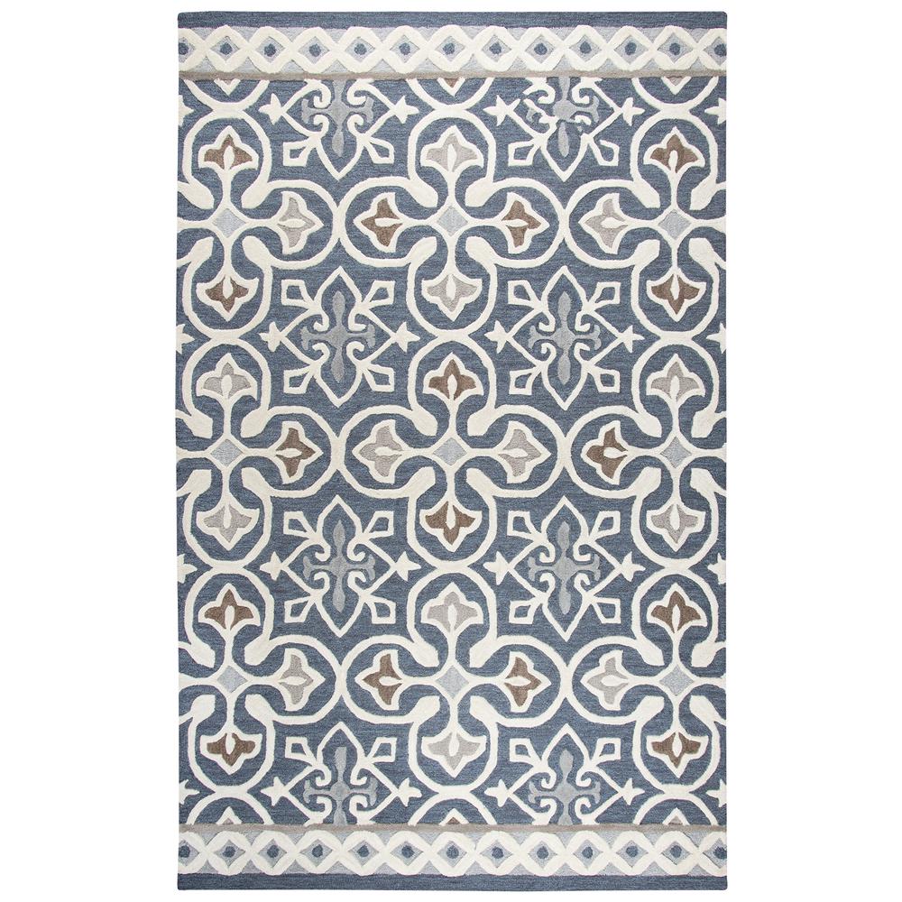 Lavine Blue 2'6" x 8' Hand-Tufted Rug- LV1001. Picture 11
