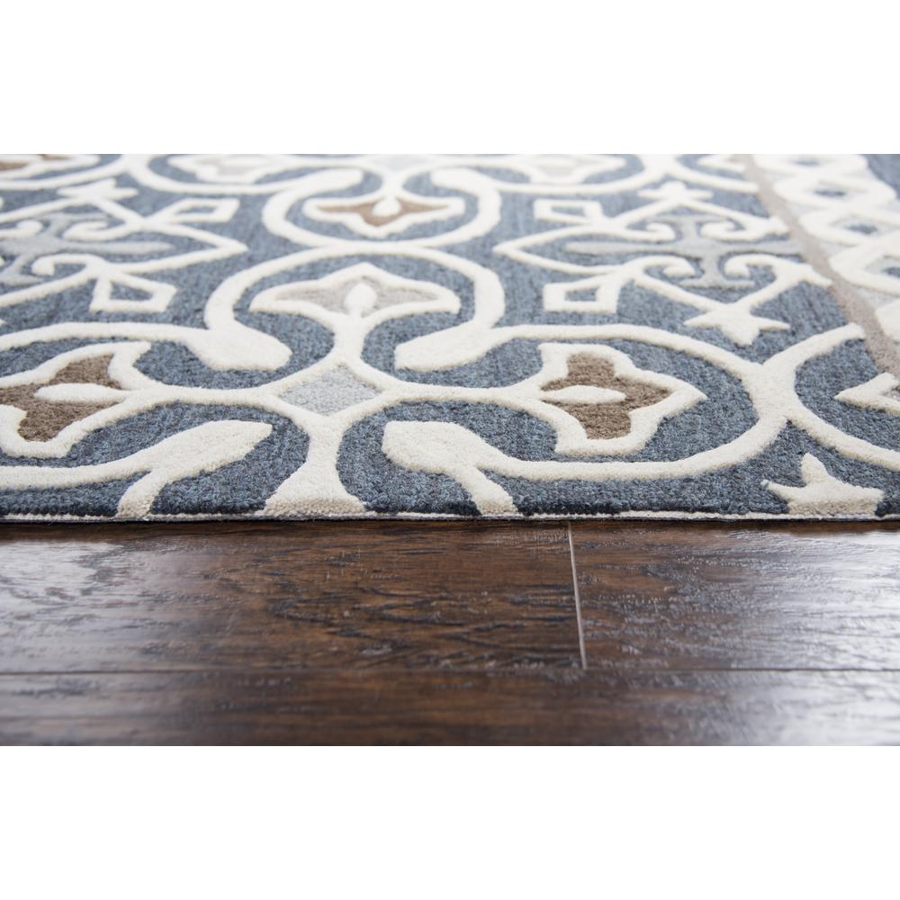 Lavine Blue 2'6" x 8' Hand-Tufted Rug- LV1001. Picture 5
