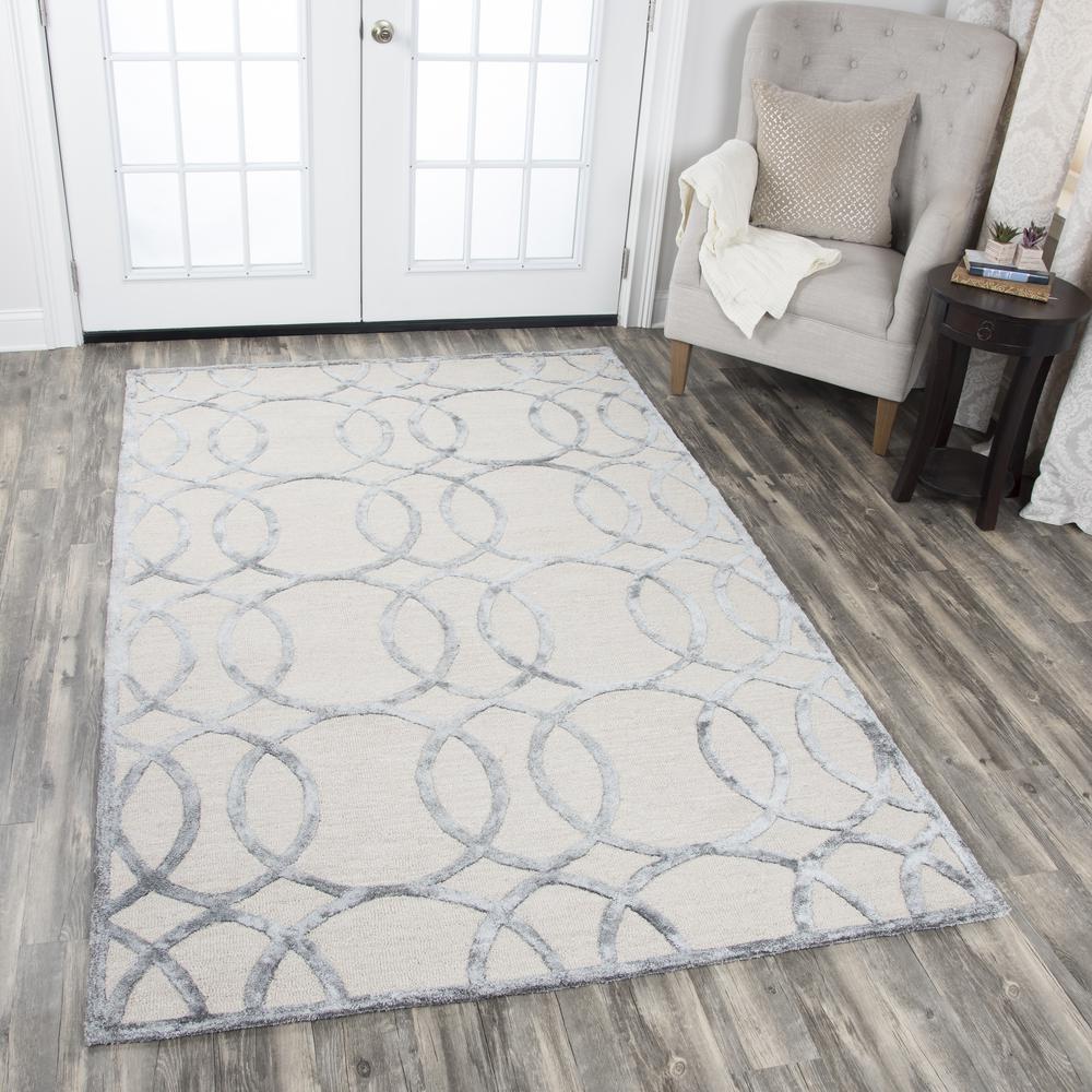 Madison Neutral 3' x 5' Hand-Tufted Rug- MI1010. Picture 6