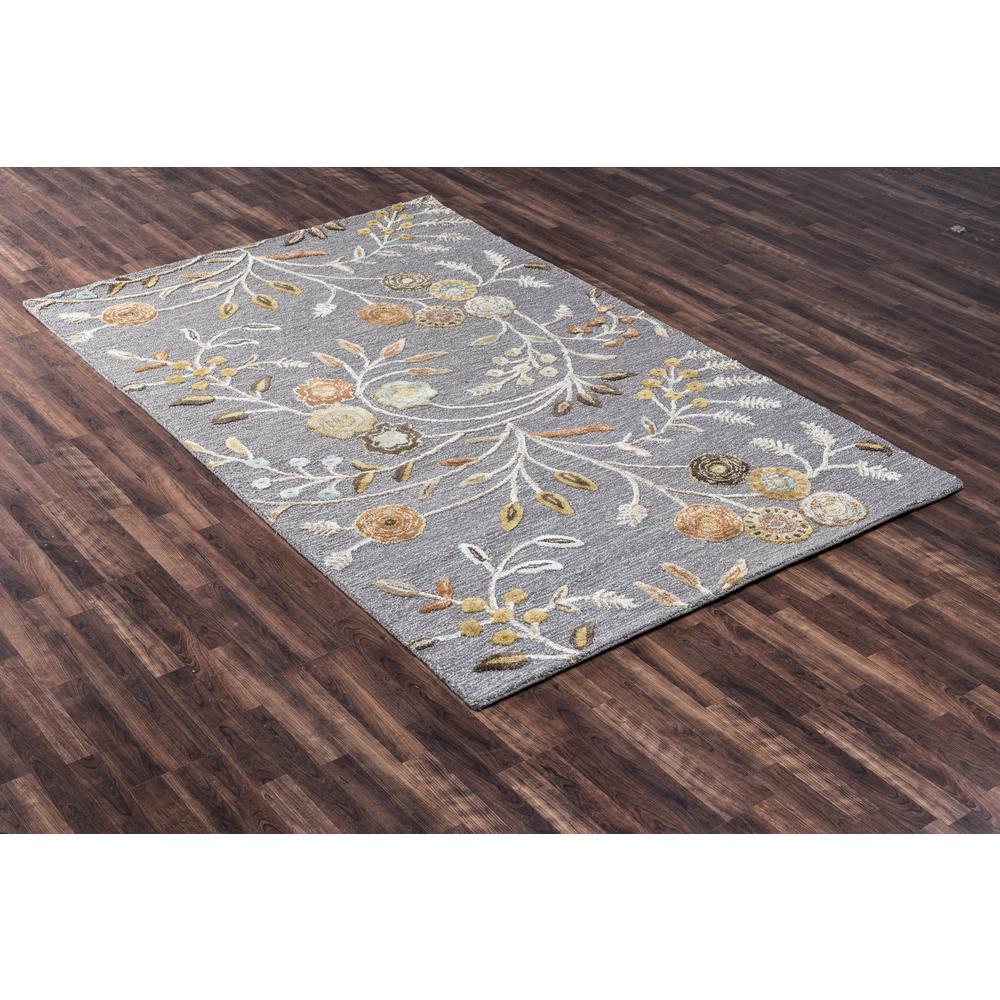 Milan Gray 3' x 5' Hand-Tufted Rug- ML1006. Picture 2