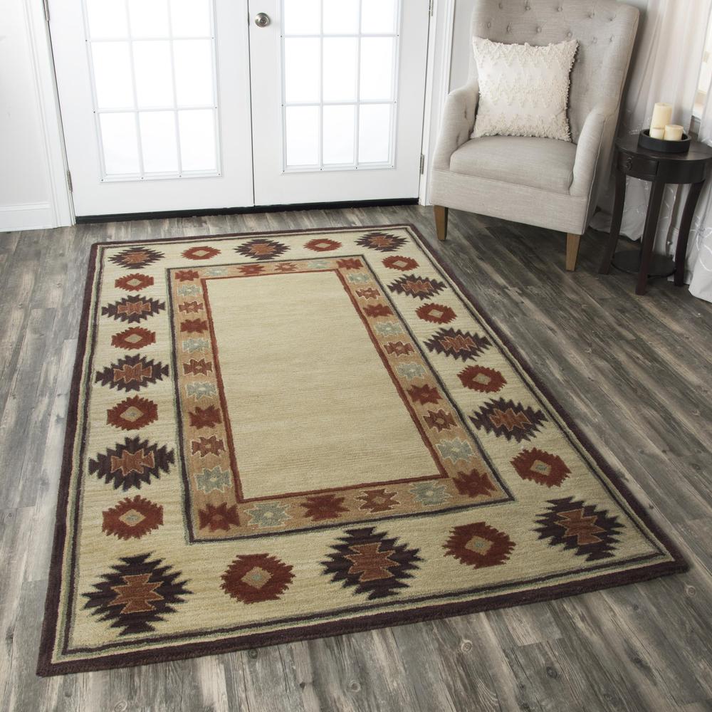 Hand Tufted Cut Pile Wool Rug, 8' x 8'. Picture 2