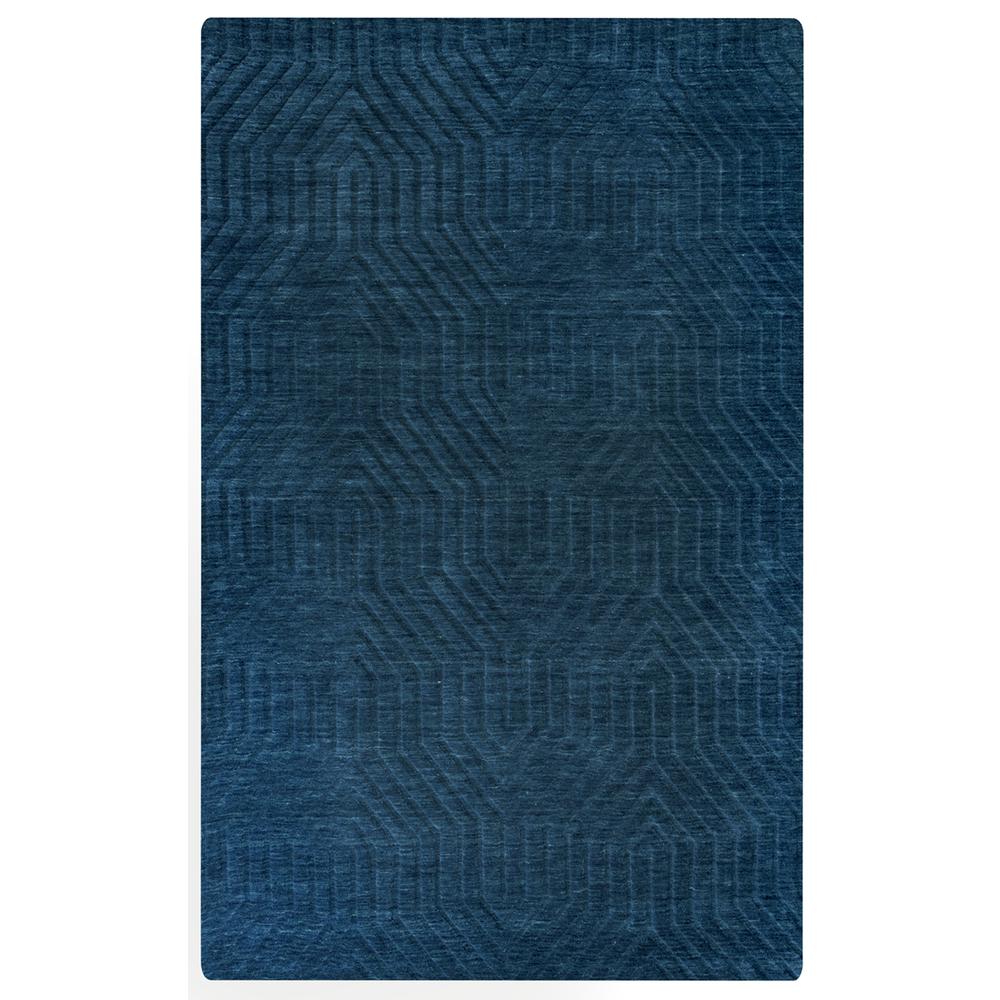 Technique Blue 2'6" x 8' Hand Loomed Rug- TC8576. Picture 10