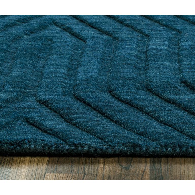 Technique Blue 2'6" x 8' Hand Loomed Rug- TC8576. Picture 11