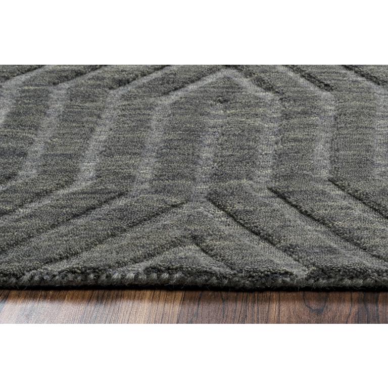 Technique Gray 2'6" x 8' Hand Loomed Rug- TC8578. Picture 11