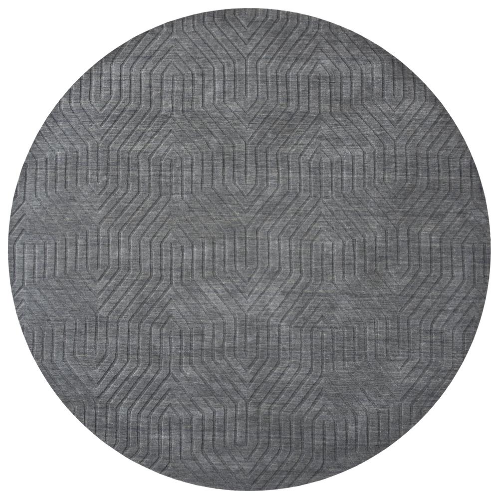 Technique Gray 2'6" x 8' Hand Loomed Rug- TC8578. Picture 6