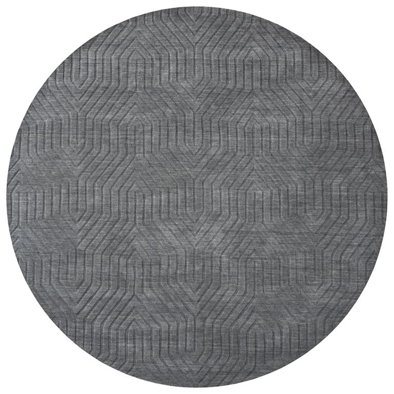 Technique Gray 2'6" x 8' Hand Loomed Rug- TC8578. Picture 13