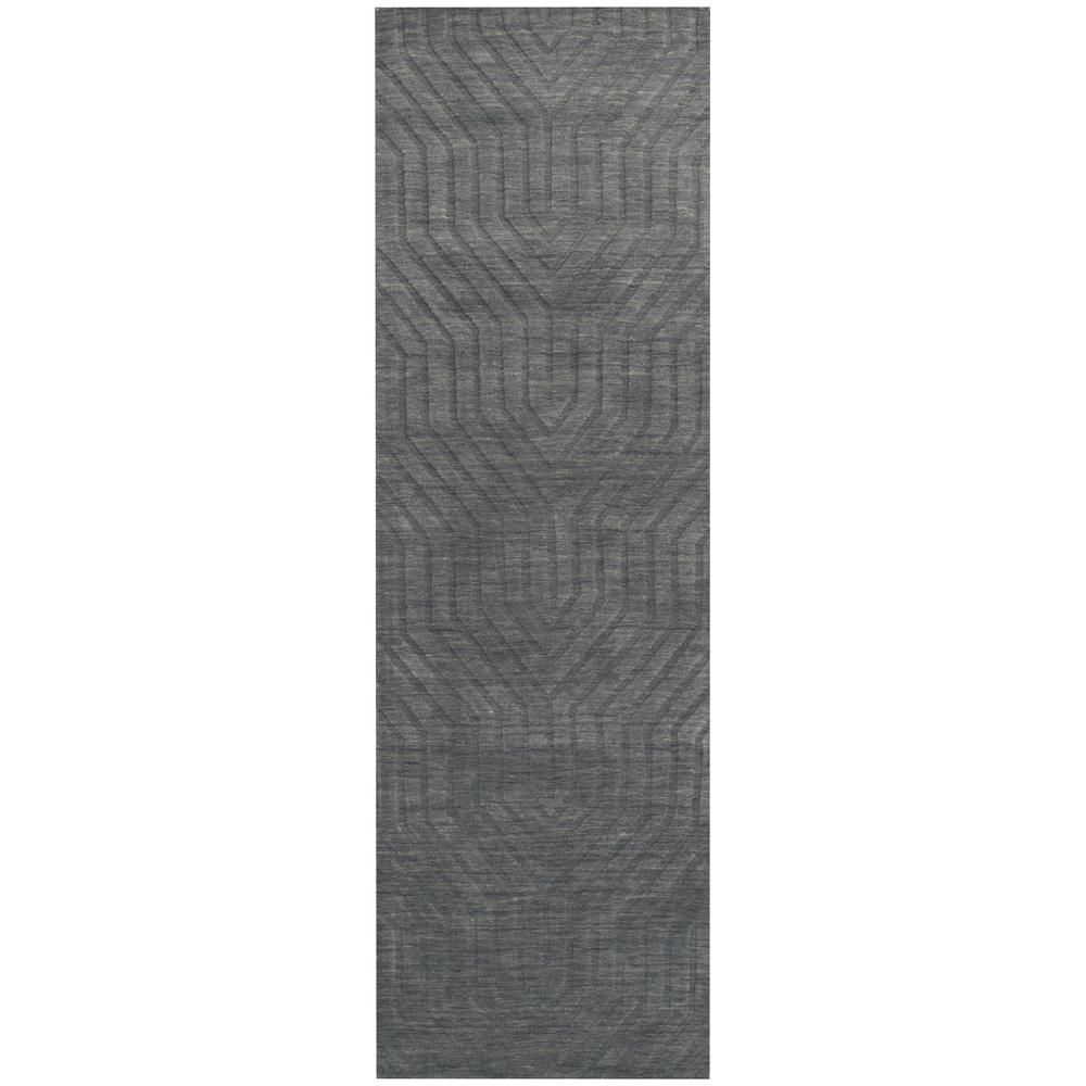 Technique Gray 2'6" x 8' Hand Loomed Rug- TC8578. Picture 7