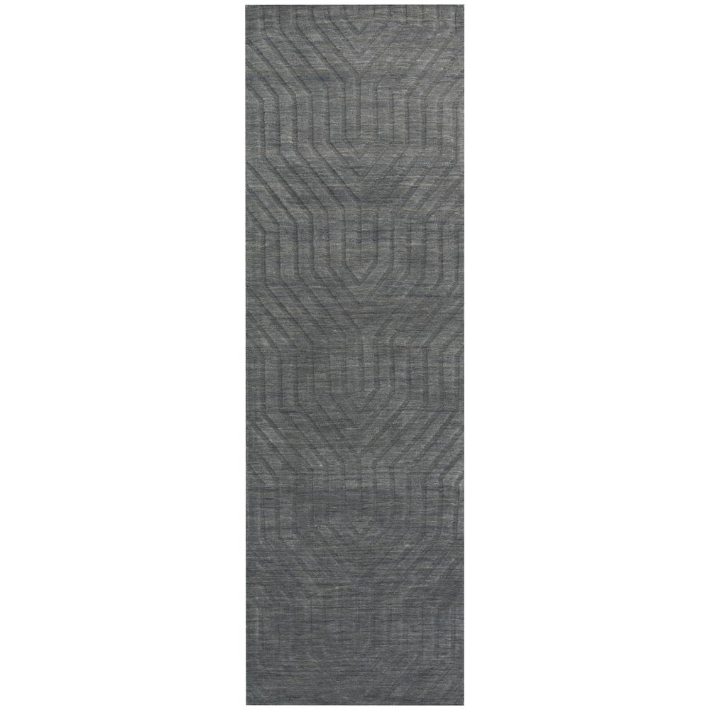 Technique Gray 2'6" x 8' Hand Loomed Rug- TC8578. Picture 14